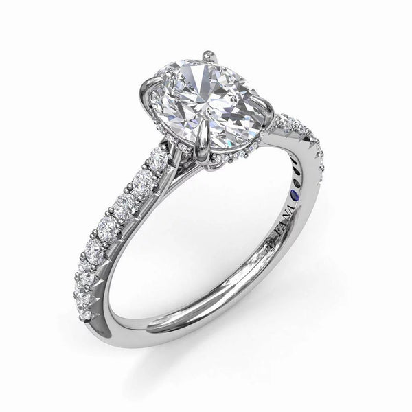 Cathedral Diamond Engagement Ring - 1